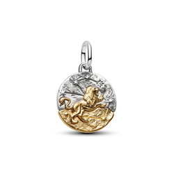 PANDORA 764994C01 Leo sterling silver and 14k gold-plated medallion