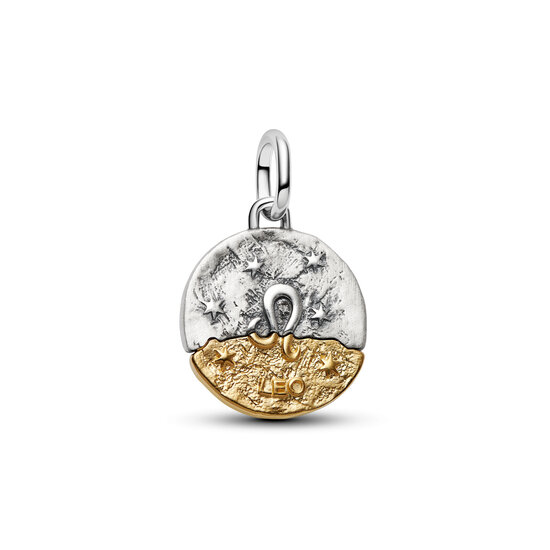 Pandora PANDORA 764994C01 Leo sterling silver and 14k gold-plated medallion with clear cubic zirconia