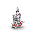 Pandora PANDORA 793742C01 Disney Stitch rocket sterling silver double dangle with clear cubic zirconia, purple, black, red and orange enamel