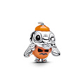 Pandora PANDORA 794730C01 Disney Stitch halloween sterling silver charm with imitation of orange quartz and black enamel