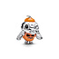 Pandora PANDORA 794730C01 Disney Stitch halloween sterling silver charm with imitation of orange quartz and black enamel