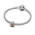 Pandora PANDORA 794730C01 Disney Stitch halloween sterling silver charm with imitation of orange quartz and black enamel