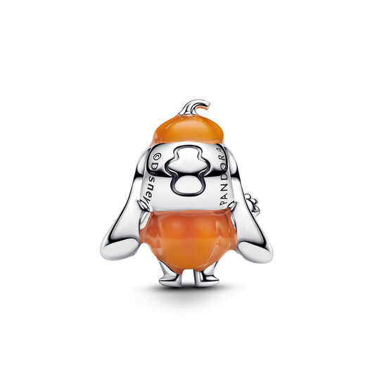 Pandora PANDORA 794730C01 Disney Stitch halloween sterling silver charm with imitation of orange quartz and black enamel