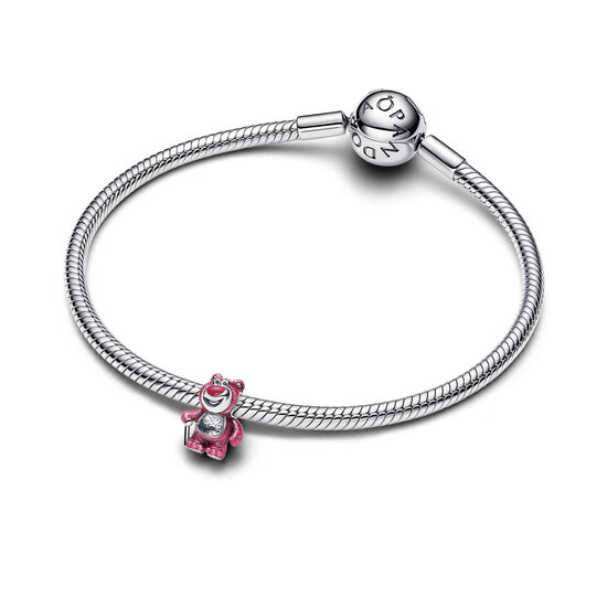 Pandora PANDORA 794740C01 Disney Lotso sterling silver charm with scent pink and black enamel