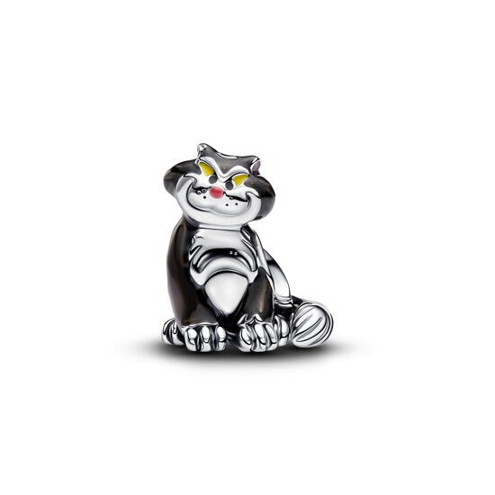 Pandora PANDORA 794741C01 Disney Lucifer sterling silver charm with black, yellow and pink enamel