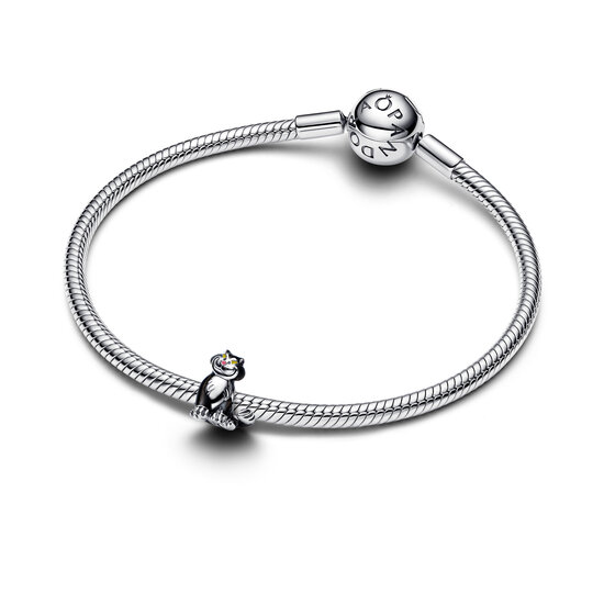 Pandora PANDORA 794741C01 Disney Lucifer sterling silver charm with black, yellow and pink enamel