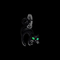 Pandora PANDORA 794769C01 Black cat sterling silver dangle with black and glow in the dark enamel