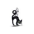 Pandora PANDORA 794769C01 Black cat sterling silver dangle with black and glow in the dark enamel