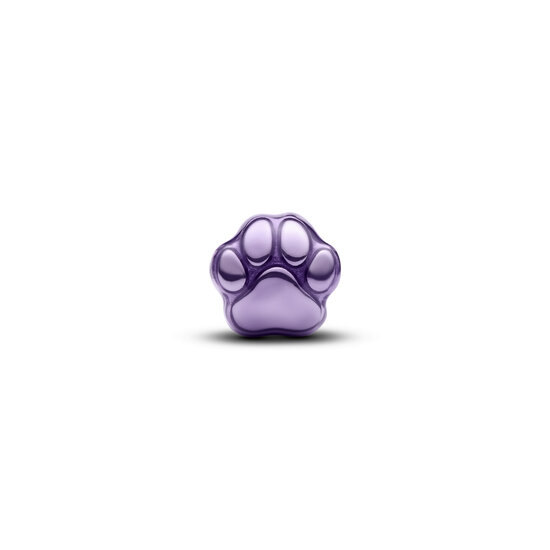 Pandora PANDORA 794782C01 Paw sterling silver mini charm with purple enamel