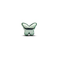 Pandora PANDORA 794783C01 Butterfly sterling silver mini charm with green enamel