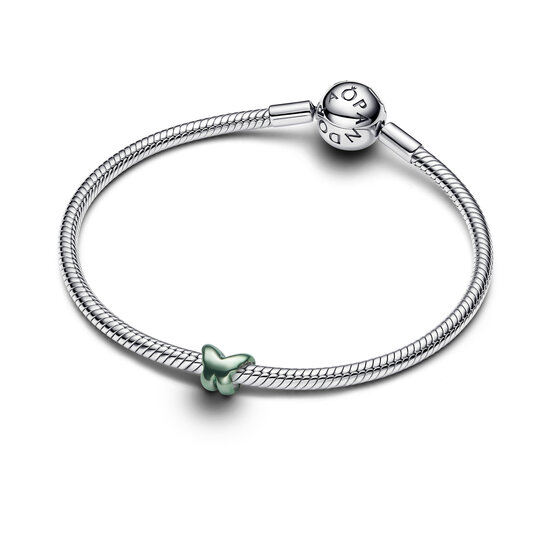 Pandora PANDORA 794783C01 Butterfly sterling silver mini charm with green enamel
