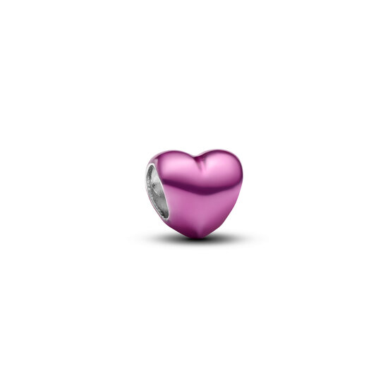 Pandora PANDORA 794785C01 Heart sterling silver mini charm with pink enamel