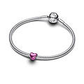 Pandora PANDORA 794785C01 Heart sterling silver mini charm with pink enamel