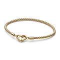 Pandora PANDORA SHINE 562731C00 Studded chain 14k gold-plated bracelet with heart clasp