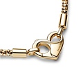 Pandora PANDORA SHINE 562731C00 Studded chain 14k gold-plated bracelet with heart clasp