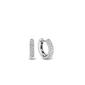 Ti Sento Milano TI SENTO MILANO 7210ZI Zilver gerhodineerde klapcreolen 14 mm met pavé zirconia's gezet
