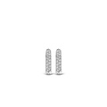 Ti Sento Milano TI SENTO MILANO 7210ZI Zilver gerhodineerde klapcreolen 14 mm met pavé zirconia's gezet