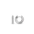 Ti Sento Milano TI SENTO MILANO 7210ZI Zilver gerhodineerde klapcreolen 14 mm met pavé zirconia's gezet