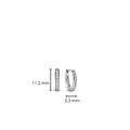 Ti Sento Milano TI SENTO MILANO 7759ZI Zilver gerhodineerde ovale creolen met pavé zirconia's, 15 mm