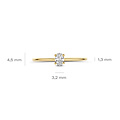 Blush BLUSH LG1078Y 14krt geelgouden LAB grown diamantring, ovale diamant 0.20ct TW/VSI (3.2x4.5 mm)