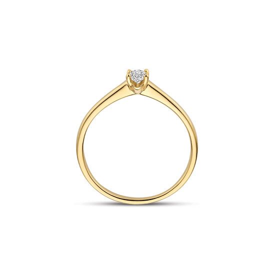 Blush BLUSH LG1078Y 14krt geelgouden LAB grown diamantring, ovale diamant 0.20ct TW/VSI (3.2x4.5 mm)