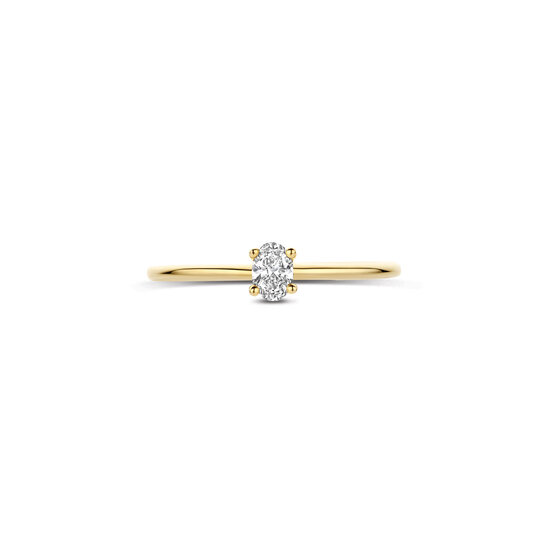 Blush BLUSH LG1078Y 14krt geelgouden LAB grown diamantring, ovale diamant 0.20ct TW/VSI (3.2x4.5 mm)