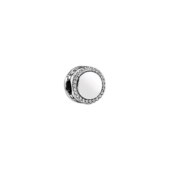 Pandora PANDORA 798747C01 Engravable sterling silver charm with zirconia