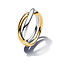 Pandora PANDORA 163262C00 Sterling silver and 14k gold-plated entwined rings