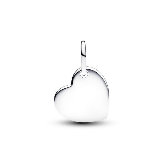 Pandora PANDORA 794295C06 Engravable heart sterling silver dangle with white bioresin man-made mother of pearl, juni