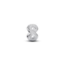 PANDORA 794523C00 Textured infinity sterling silver mini charm