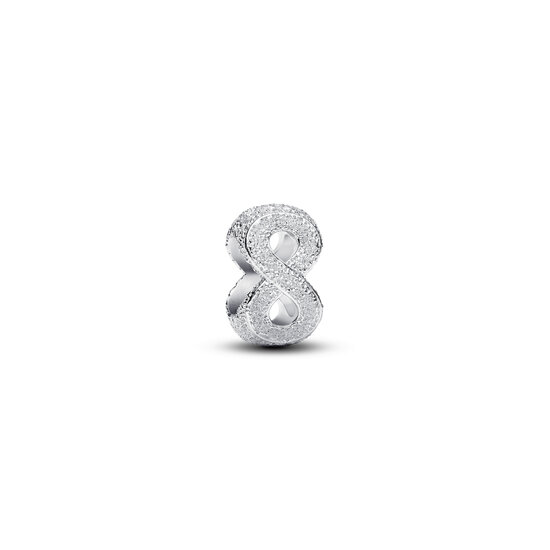 Pandora PANDORA 794523C00 Textured infinity sterling silver mini charm