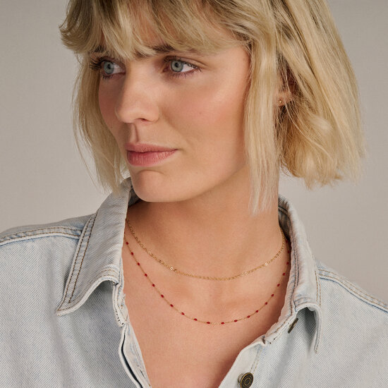 Blush BLUSH 3198YGO 14krt geelgouden collier, plat ankerschakeltje, 44 cm