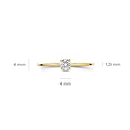 Blush BLUSH LG1079Y 14krt geelgouden LAB grown diamantring, diamant 0.20ct TW/VS