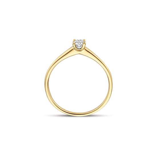 Blush BLUSH LG1079Y 14krt geelgouden LAB grown diamantring, diamant 0.20ct TW/VS
