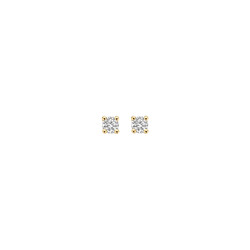 BLUSH LG7036Y 14krt geelgouden LAB grown solitair oorknoppen, LAB diamant