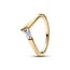 Pandora PANDORA SHINE 165084C01 Tiara 14k gold-plated ring with rectangular zirconia