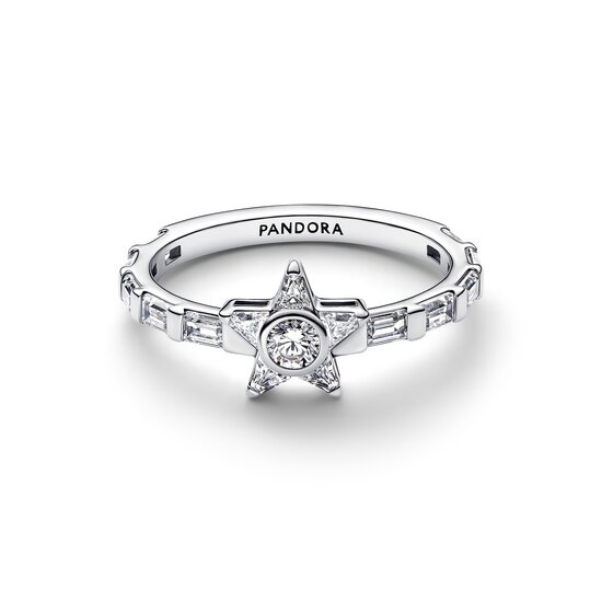 Pandora PANDORA 195072C01 Star sterling ring with zirconia