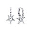 Pandora PANDORA 295083C01 Star sterling silver hoop earrings with zirconia