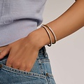 Ti Sento Milano TI SENTO MILANO 23103ZY Zilver gerhodineerde bangle, met verguld, 1 baans met zirkonia's