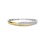Ti Sento Milano TI SENTO MILANO 23110ZY Zilver gerhodineerde bangle, met verguld, 1 brede baan verguld,1 brede baan met zirkonia's