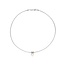 Ti Sento Milano TI SENTO MILANO 34137YP/46 Zilver gerhodineerde Collier, met verguld, parel, 2 zirkonia ringetjes, lengte 46