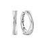 Ti Sento Milano TI SENTO MILANO 78099ZI Zilver gerhodineerde klapcreolen, 2 baans cross over, 1 baan zilver, 1 baan met zirkonia