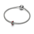 Pandora PANDORA 734974C01 Christmas holly platinum-plated charm with red and green enamel