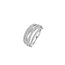 Ti Sento Milano TI SENTO MILANO 12430ZI Zilver gerhodineerde ring, 6 baans cross over, geheel met zirkonia