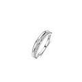 Ti Sento Milano TI SENTO MILANO  12433ZI Zilver gerhodineerde ring, 2 baans,1 glans,1 zirkonia,1 middensteen