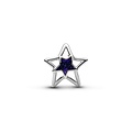Pandora PANDORA 735034C01 Openwork star platinum-plated charm with blue enamel
