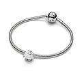 Pandora PANDORA 735058C01 Yeti platinum-plated charm with zirconia and black and white enamel