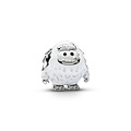Pandora PANDORA 735058C01 Yeti platinum-plated charm with zirconia and black and white enamel