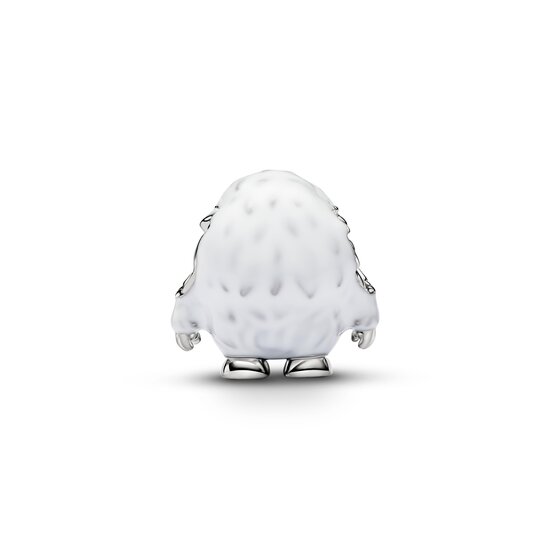 Pandora PANDORA 735058C01 Yeti platinum-plated charm with zirconia and black and white enamel
