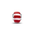 Pandora PANDORA 735071C01 Platinum-plated charm with red and white Murano glass